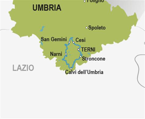 Mappa schematica dei principali cammini francescani verso Assisi con i punti chiave