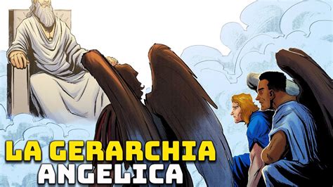 Schema illustrativo che mostra la gerarchia angelica e la caduta di Satana descritta come rifiuto della volontà divina.