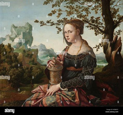 illustrazione di Maria Maddalena penitente con il vaso di unguenti