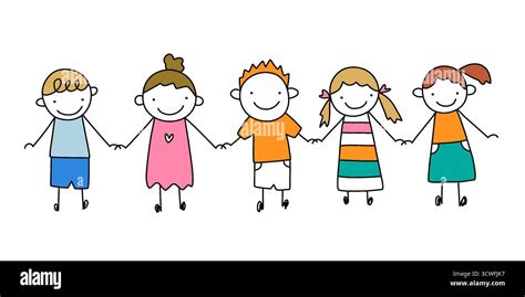 illustrazione di bambini che si tengono per mano in segno di pace, con una luce divina su di loro