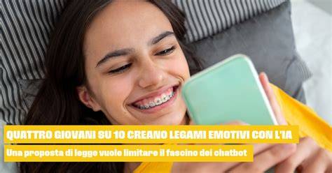 Grafico sull'uso dei chatbot da parte dei giovani