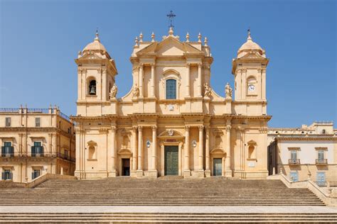 Dettaglio della facciata della Cattedrale di Noto