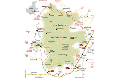 Mappa schematica del percorso ad anello sui Colli Alti o in Valle di Seren con punti di interesse