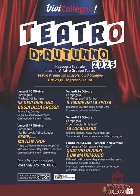 Locandina di una rassegna teatrale dell'Oratorio Beata Giuliana