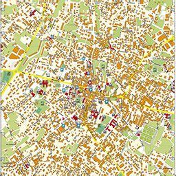 Mappa storica di Cantù con evidenziati i luoghi d'interesse