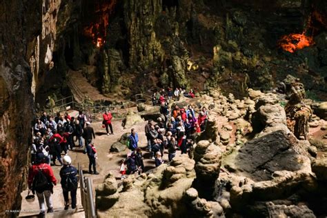 Schema illustrativo del percorso turistico all'interno delle Grotte di Castellana