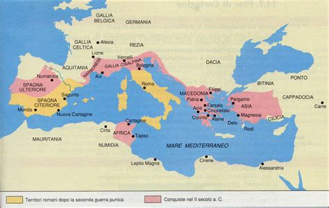Mappa del Mediterraneo nel IV-V secolo d.C. con evidenziate le città chiave della vita di Sant'Agostino: Tagaste, Cartagine, Roma, Milano, Ippona