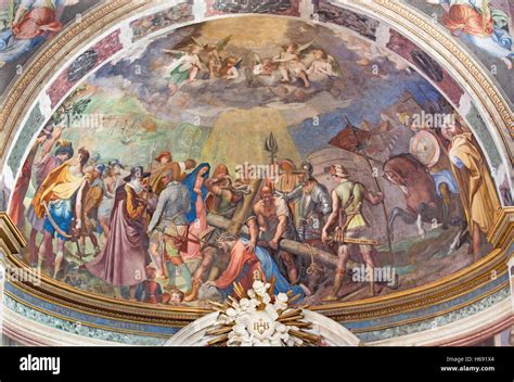 affresco della Salita al Calvario di Andrea Commodi nella Basilica di San Vitale