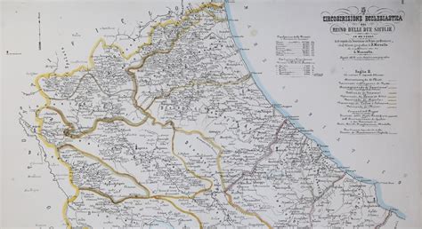 Mappa storica o disegno della circoscrizione ecclesiastica di Faltognano nel Cinquecento