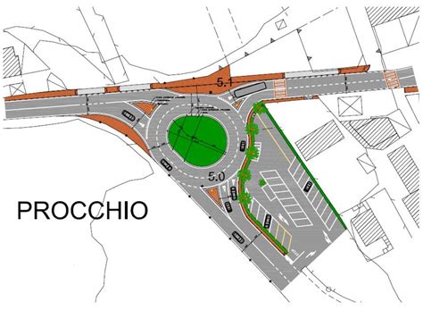 Tavola tecnica o planimetria del progetto della rotatoria di Lazise