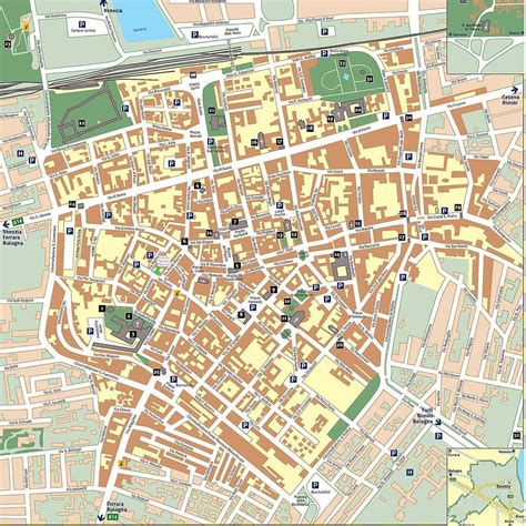 Mappa schematica delle Ville Unite di Ravenna con le frazioni menzionate