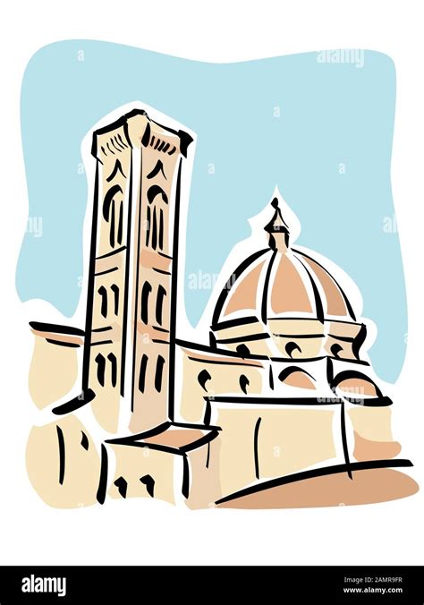 Disegno architettonico del campanile di Monte Sant'Angelo