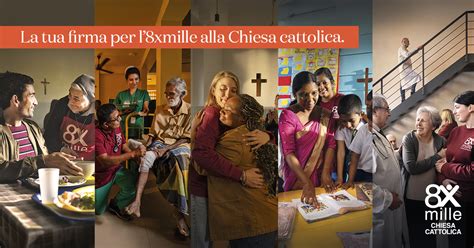 Infografica chiara che illustra la destinazione dei fondi dell'8xmille alla Chiesa Cattolica.