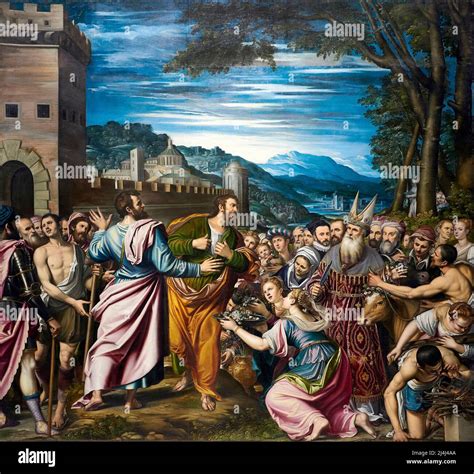 Rappresentazione di San Paolo e Barnaba che arrivano a Cipro
