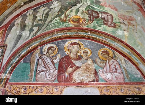 Affresco bizantino raffigurante la Vergine Maria