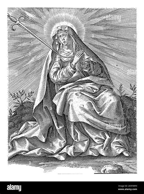 Statua della Mater Dolorosa con una spada nel cuore