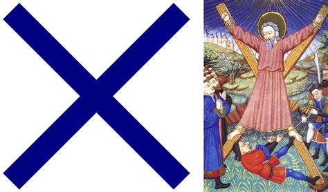 Illustrazione di Sant'Andrea con la Croce a X