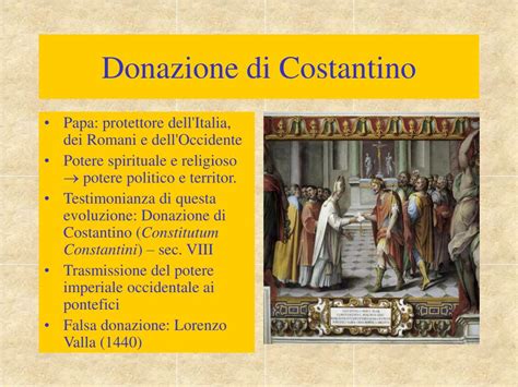 Immagine del testo della Donazione di Costantino o una sua rappresentazione simbolica