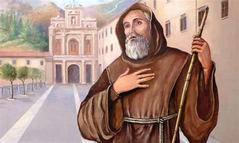 illustrazione di San Francesco di Paola con il cerbiatto