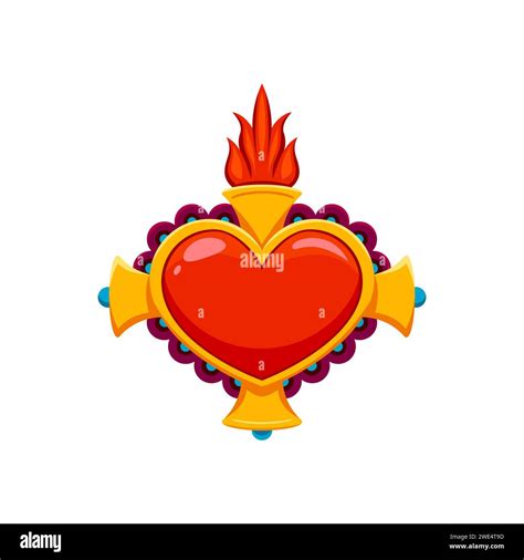 Infografica: Simbolismo del Sacro Cuore (fiamme, spine, croce)