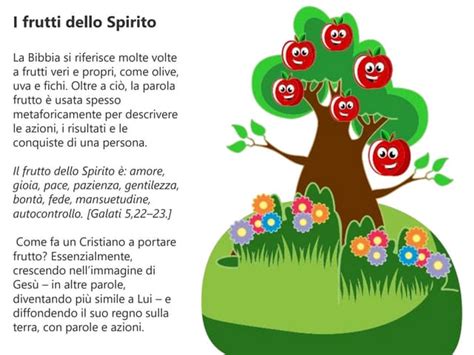 Schema infografico che contrappone i frutti della Verità (pace, semplicità, gradimento a Dio) ai frutti della Bugia (inganno, simulazione, peccato).