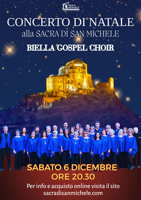 Locandina di un concerto di musica sacra alla Sacra di San Michele