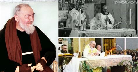Fotografia storica di Padre Pio durante la celebrazione della Santa Messa