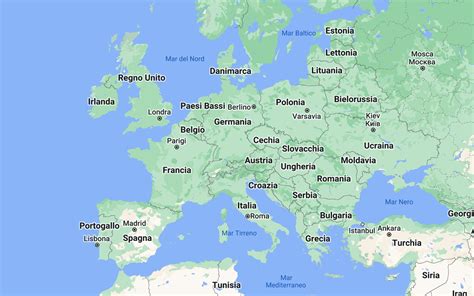 Mappa dell'Europa che mostra la distribuzione dei principali centri culturali e moschee finanziati da stati esteri