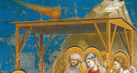 Affresco di Giotto dell'Adorazione dei Magi con la stella cometa