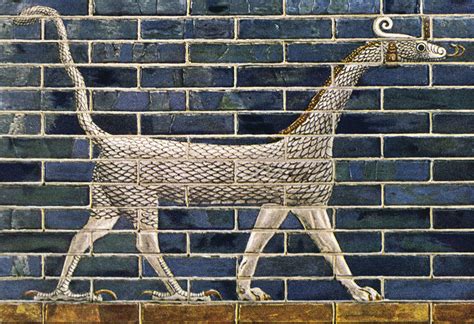 Raffigurazione del dio Marduk con il suo simbolo, il Mushussu