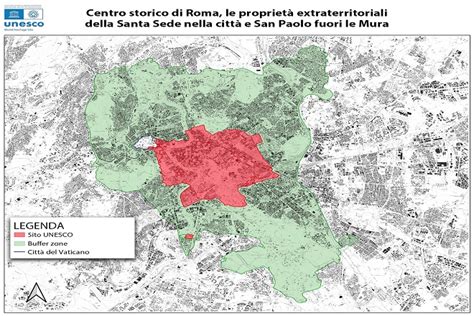 Mappa storica di Roma con evidenziate le differenze tra rappresentazioni pittoriche e cartografiche