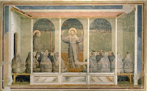 Affresco della Cappella Bardi di Giotto raffigurante una scena della vita di San Francesco