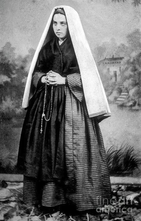 Illustration of Bernadette Soubirous seeing the Virgin Mary