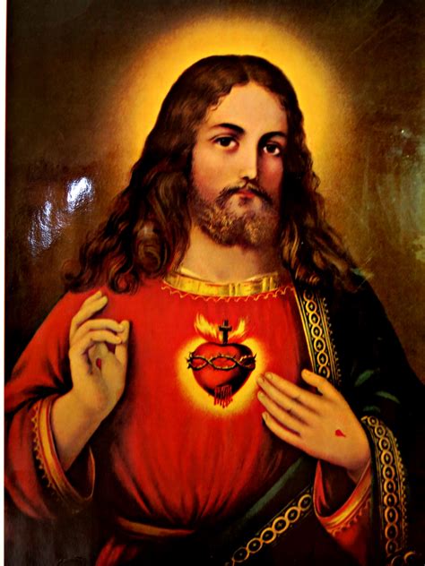 Immagine del quadro del Sacro Cuore di Gesù venerato a Rosolini