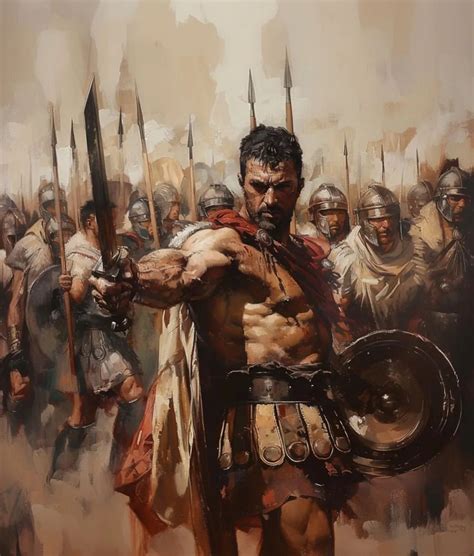 Illustrazione di gladiatori e della rivolta di Spartaco