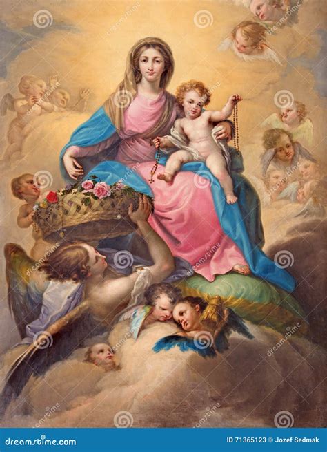 Ritratto stilizzato della Madonna con angeli