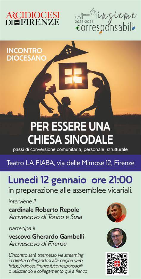 Rappresentazione di un'assemblea sinodale o di un incontro di comunità