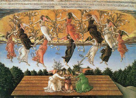 Dettaglio dell'iscrizione greca sulla Natività Mistica