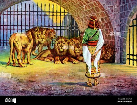 Illustrazione di Daniele in preghiera, forse nella fossa dei leoni.