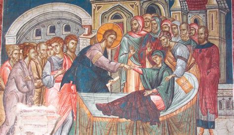 Illustrazione della guarigione della suocera di Pietro