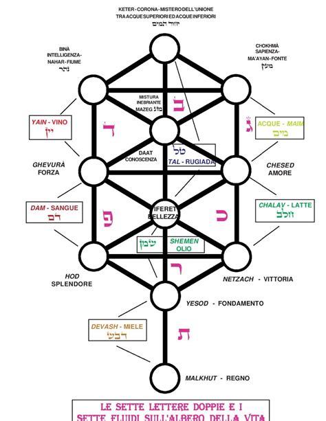 Infografica sull'Albero della Vita e le Sefirot, evidenziando Malkhut