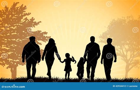 illustrazione di una famiglia che cammina insieme in un percorso spirituale