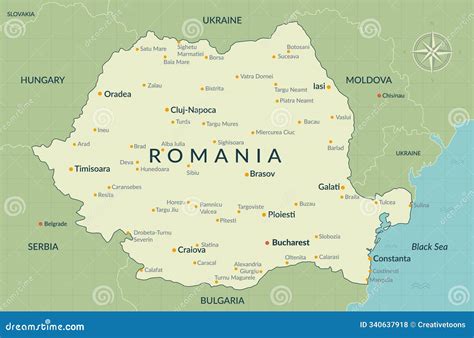 Mappa della città di Costanza, Romania