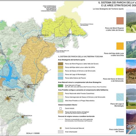 Mappa schematica della Valtiberina con evidenziate le località di Anghiari e Pieve Santo Stefano