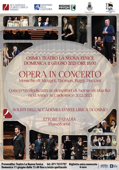 Locandina di un concerto dell'Accademia d'Arte Lirica o della Banda Giovanile