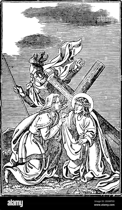 Illustrazione della Via Crucis o processione religiosa