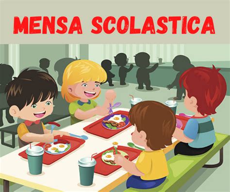 Foto di bambini che pranzano in una mensa scolastica