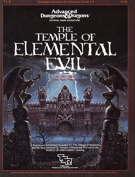 Illustrazione di copertina originale del modulo Il Tempio del Male Elementale di Keith Parkinson