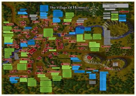 Mappa dettagliata del villaggio di Hommlet