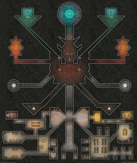 Mappa del primo livello del dungeon del Tempio del Male Elementale